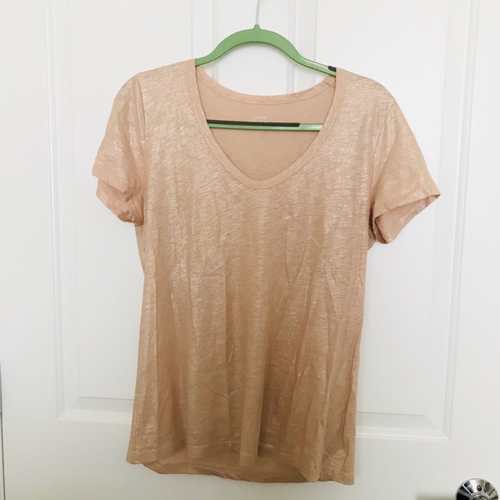 NWOT J.Crew sparkly V-neck Short Sleeve T-shirt